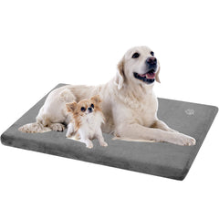 EMPSIGN Reversible Cool & Warm Dog Crate Pad | Waterproof, Washable Cover - 119L x 74W x 8H cm