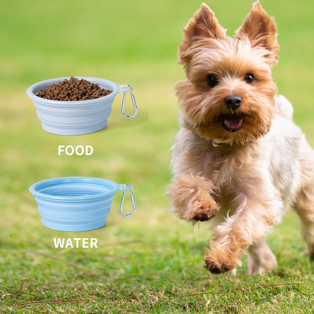 SLSON Collapsible Dog Bowls 2-Pack | Macaron Silicone Travel Pet Bowls - feature view 19