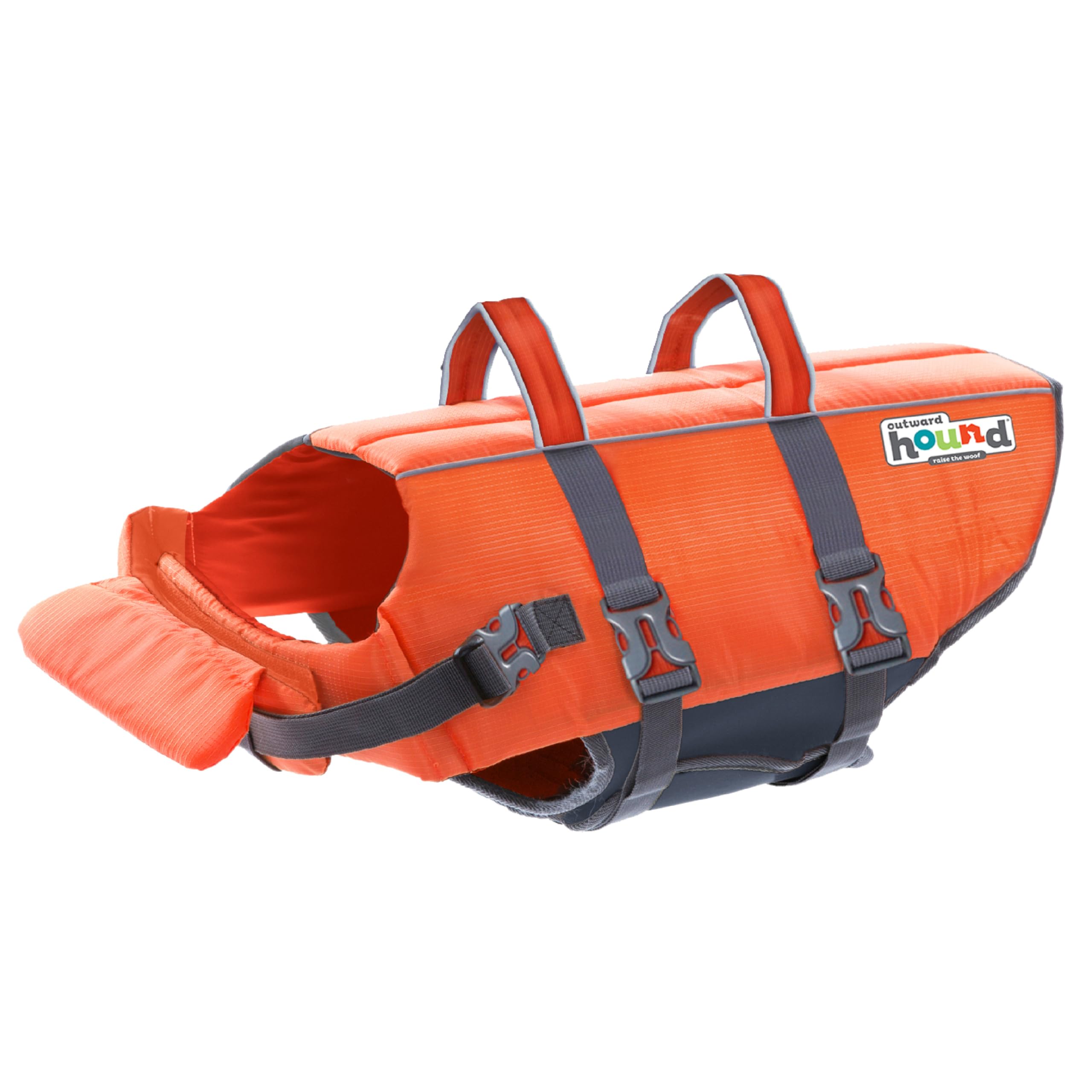 Outward Hound Granby Splash Orange Dog Life Jacket (Large) | Ripstop Vest - X-Large (Chest Girth: 33"-44") / Orange