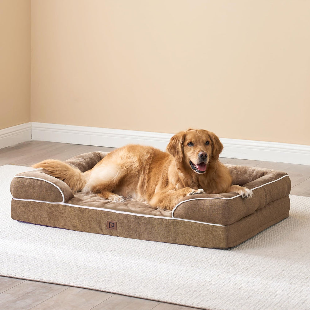 EHEYCIGA Memory Foam XL Orthopedic Dog Bed | Bolster Sides, Waterproof - view 70