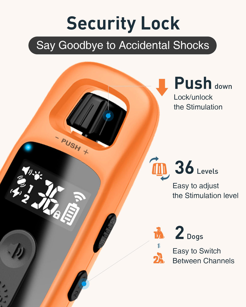 ABBIDOT 3300 ft Dog Training Collar | 5 Modes, 88 Levels, IPX7 - feature view 21