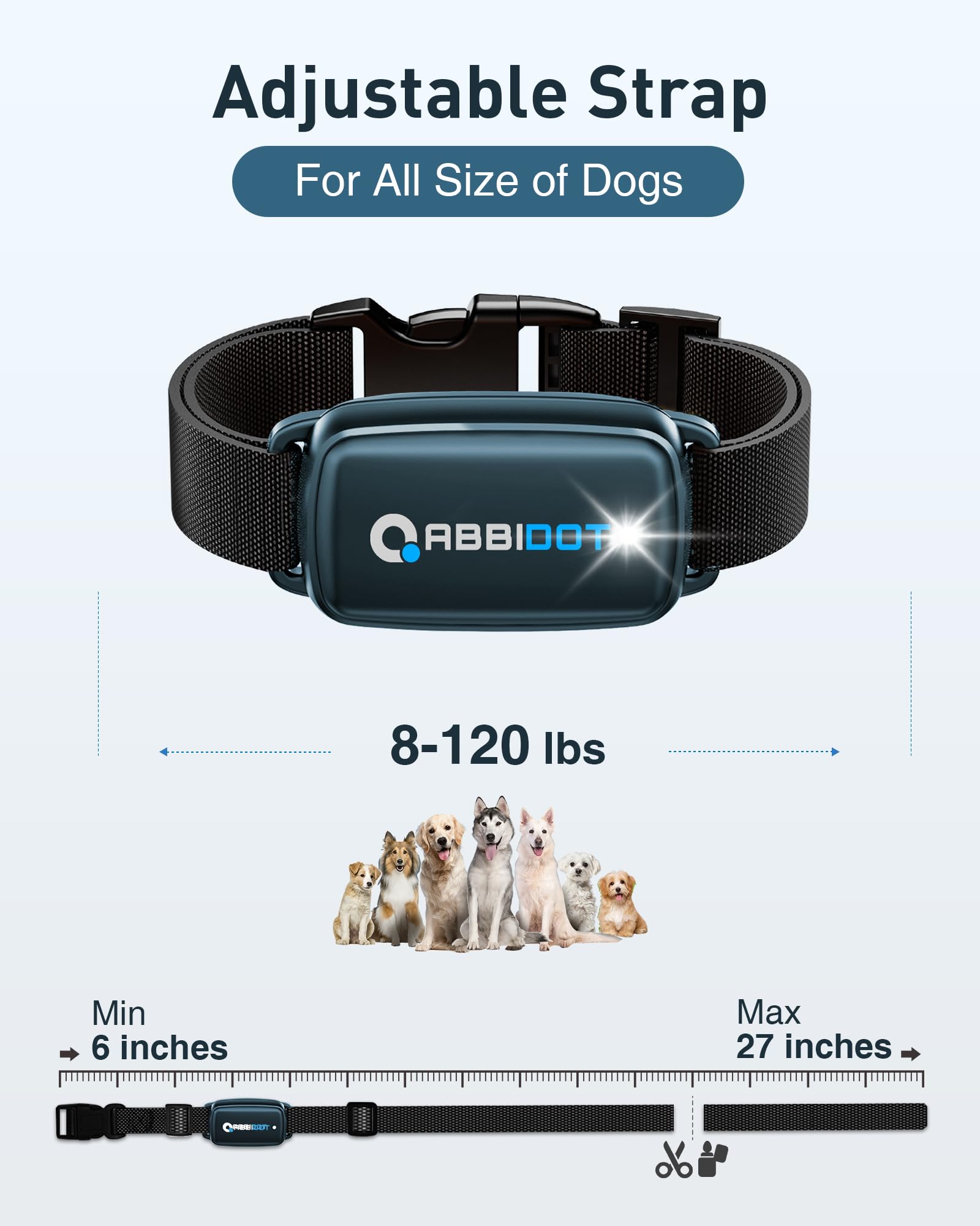 ABBIDOT 3300 ft Dog Training Collar | 5 Modes, 88 Levels, IPX7 - feature view 11