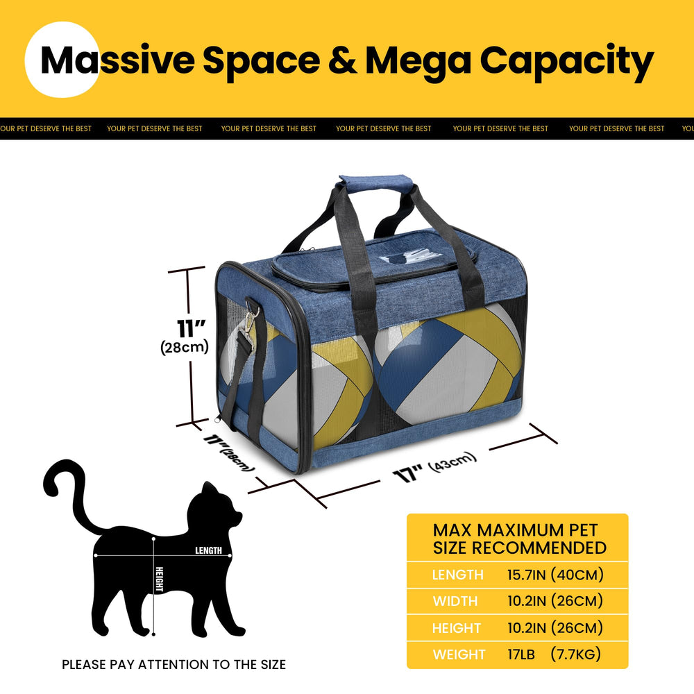 Conlun Airline-Approved Cat Carrier | Soft-Sided with Safety Leash, 15 lb - view 55