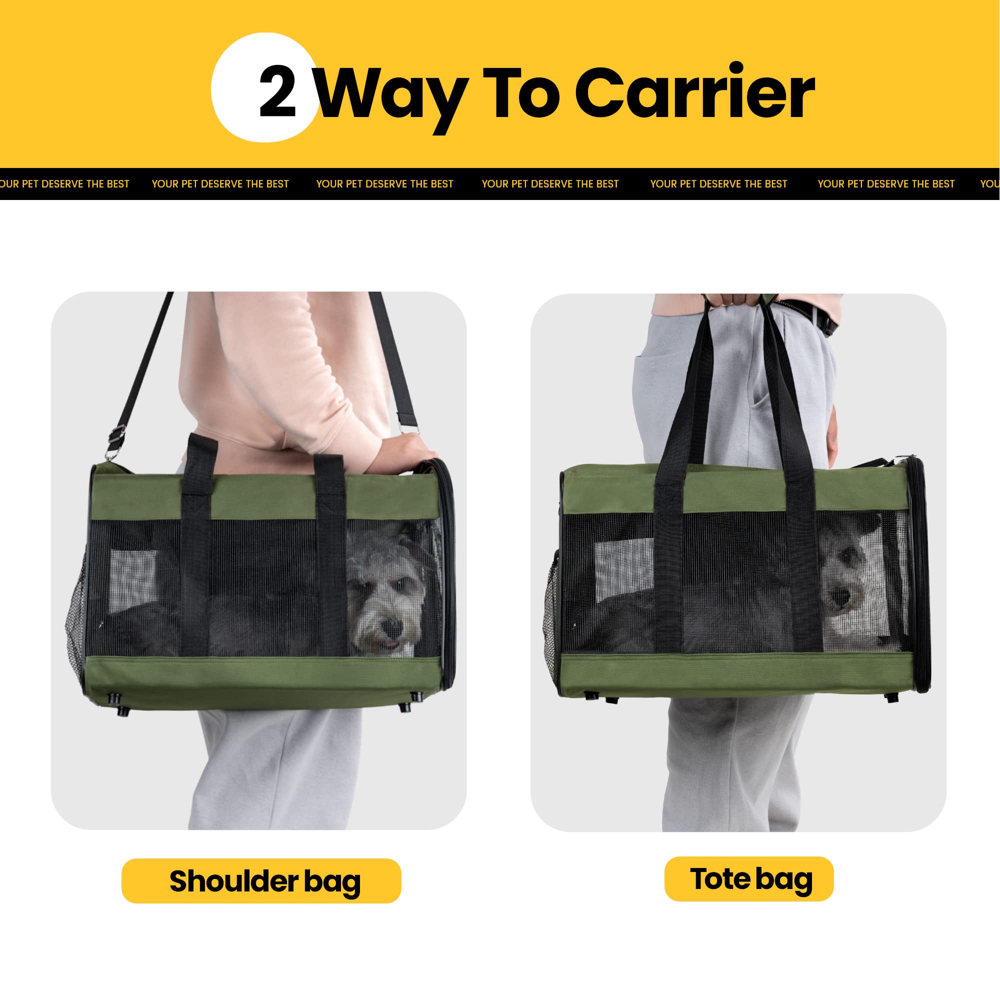 Conlun Airline-Approved Cat Carrier | Soft-Sided with Safety Leash, 15 lb - feature view 43