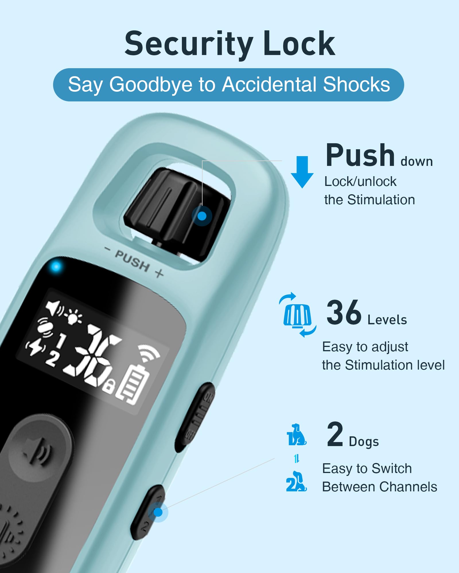 ABBIDOT 3300 ft Dog Training Collar | 5 Modes, 88 Levels, IPX7 - feature view 27