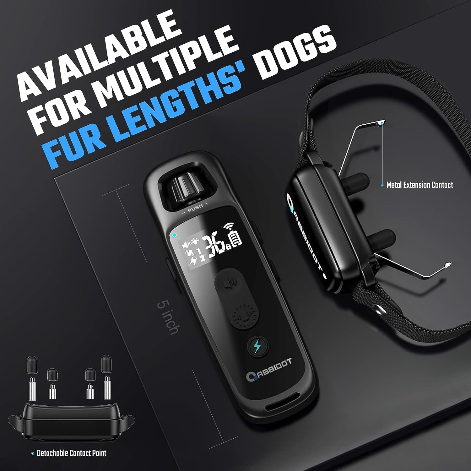 ABBIDOT 3300 ft Dog Training Collar | 5 Modes, 88 Levels, IPX7 - feature view 42
