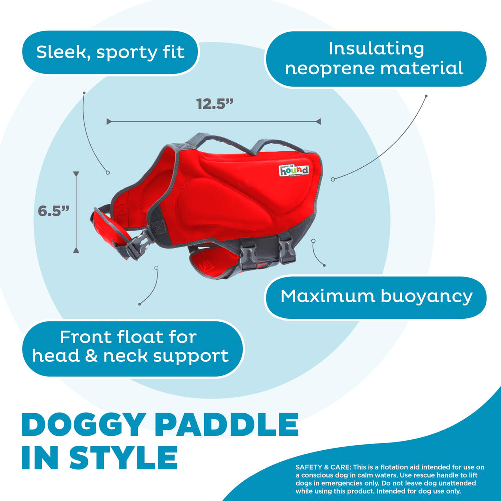 Outward Hound Granby Splash Orange Dog Life Jacket (Large) | Ripstop Vest - feature view 33