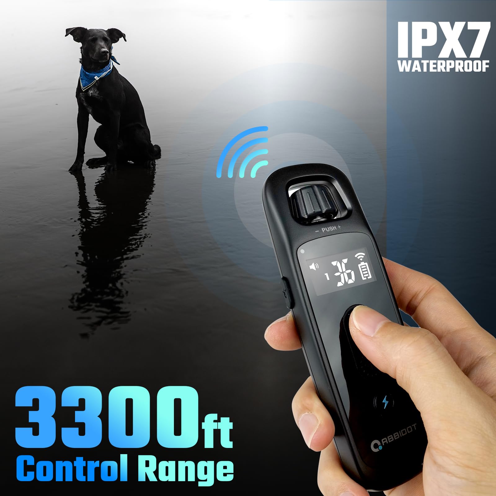 ABBIDOT 3300 ft Dog Training Collar | 5 Modes, 88 Levels, IPX7 - feature view 43