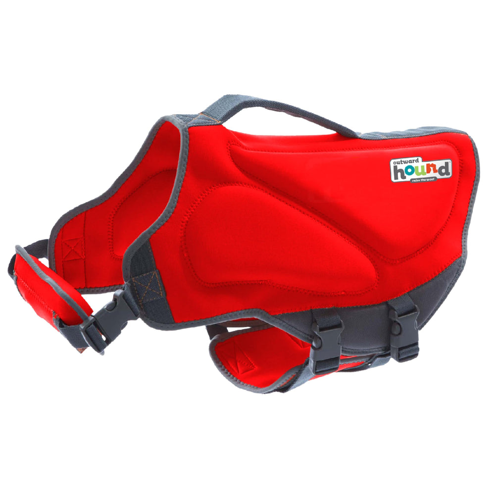Outward Hound Granby Splash Orange Dog Life Jacket (Large) | Ripstop Vest - X-Small (Chest Girth: 11"-15") / Red