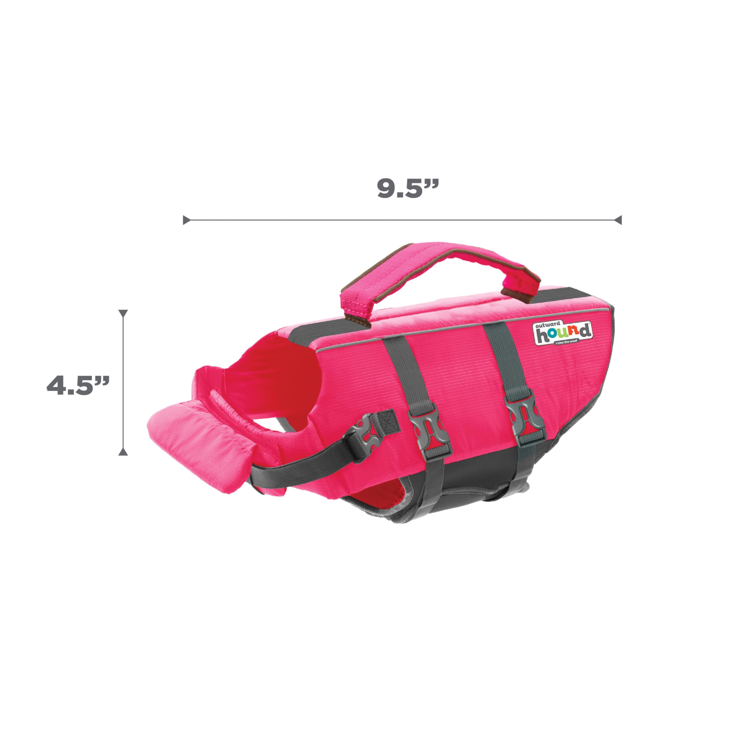 Outward Hound Granby Splash Orange Dog Life Jacket (Large) | Ripstop Vest - view 56
