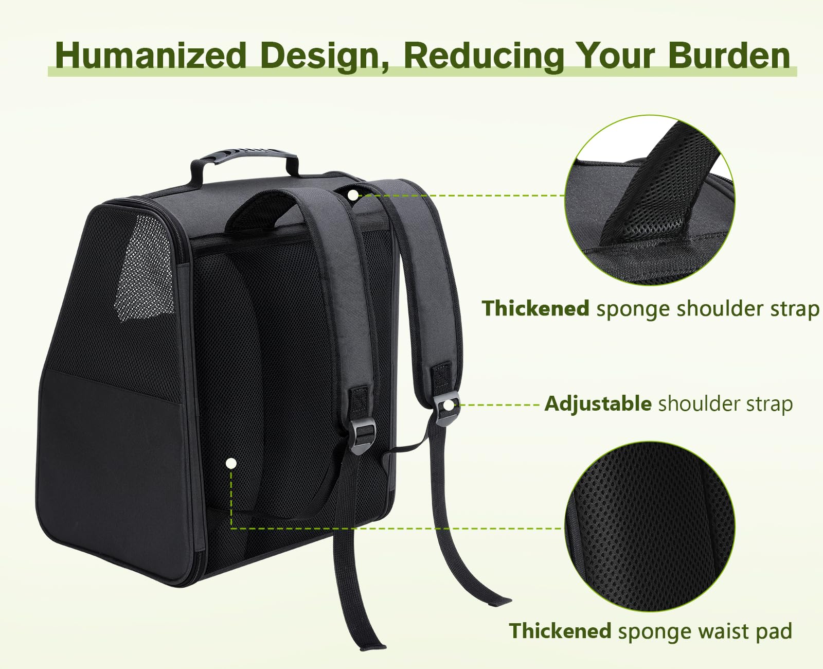 Pecute Cat Backpack Carrier | Ventilated Pet Backpack for Cats & Small Dogs - feature view 20