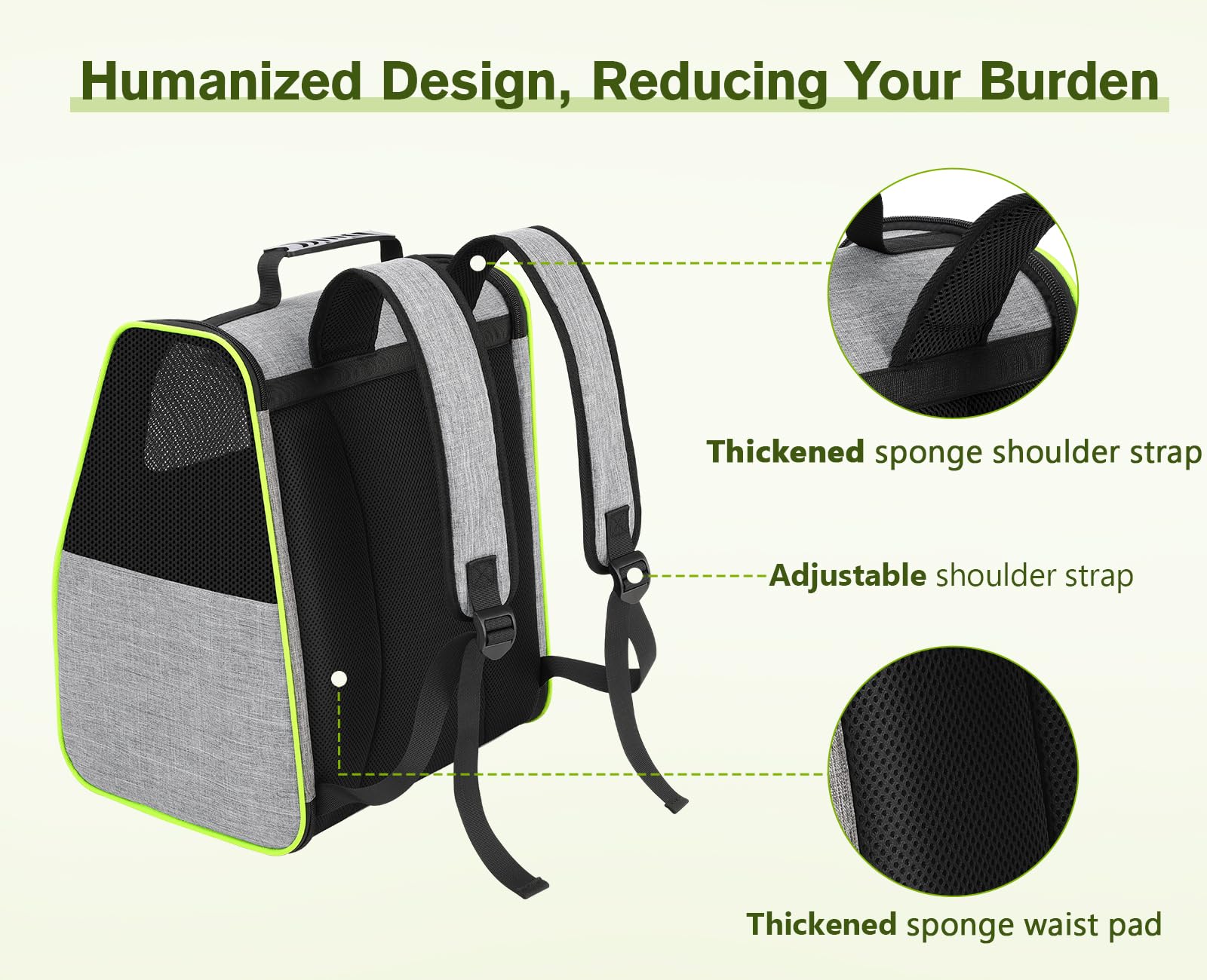 Pecute Cat Backpack Carrier | Ventilated Pet Backpack for Cats & Small Dogs - feature view 28