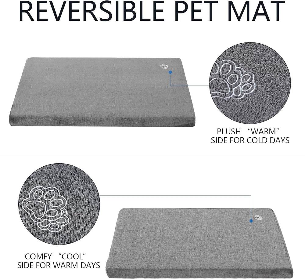 EMPSIGN Reversible Cool & Warm Dog Crate Pad | Waterproof, Washable Cover - feature view 21