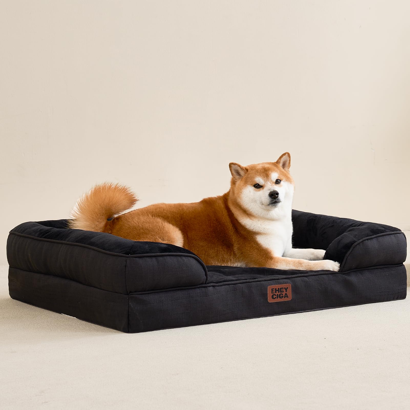 EHEYCIGA Memory Foam XL Orthopedic Dog Bed | Bolster Sides, Waterproof - view 54