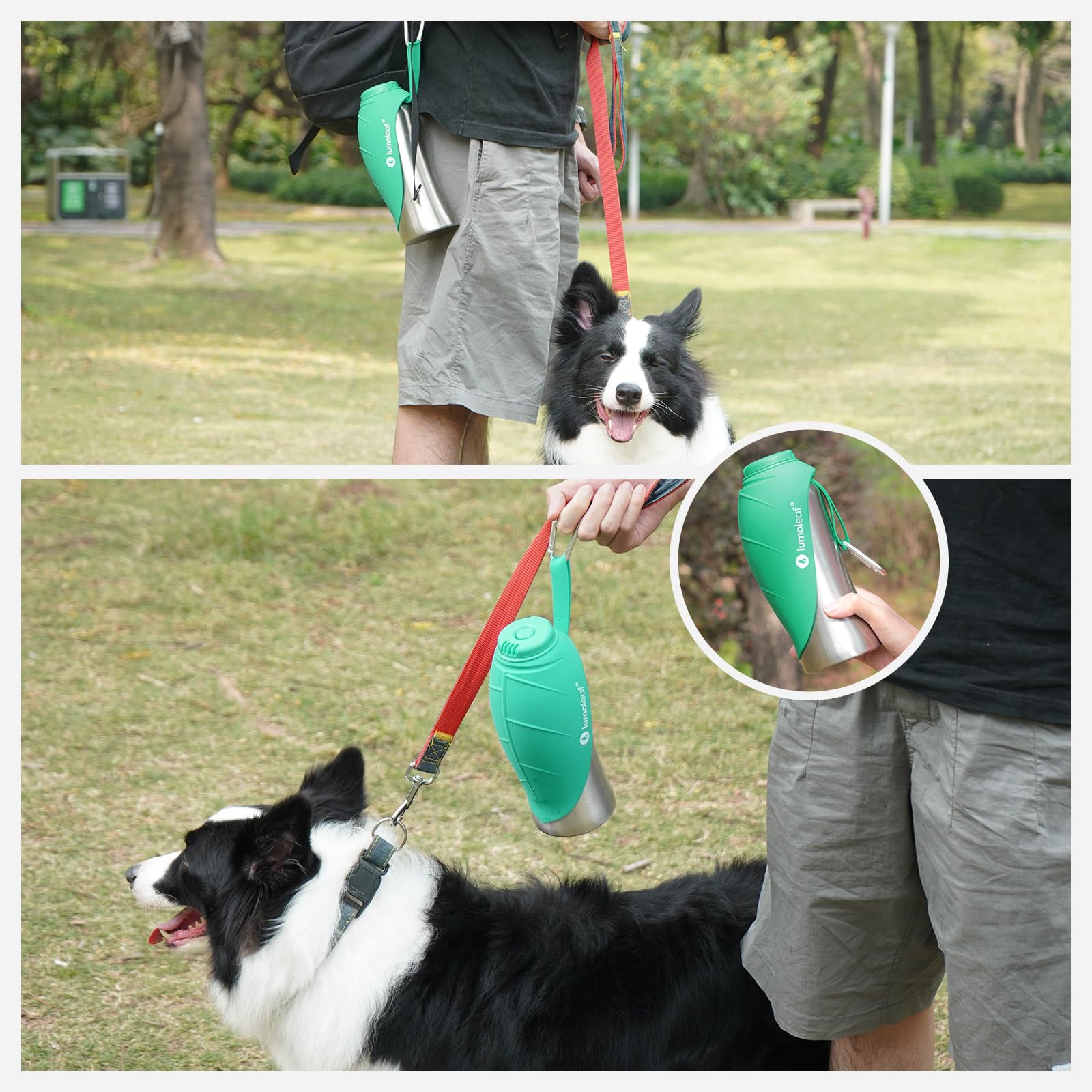 LumoLeaf 800 ml Stainless Steel Dog Water Bottle | Travel Pet Water Dispenser - feature view 8