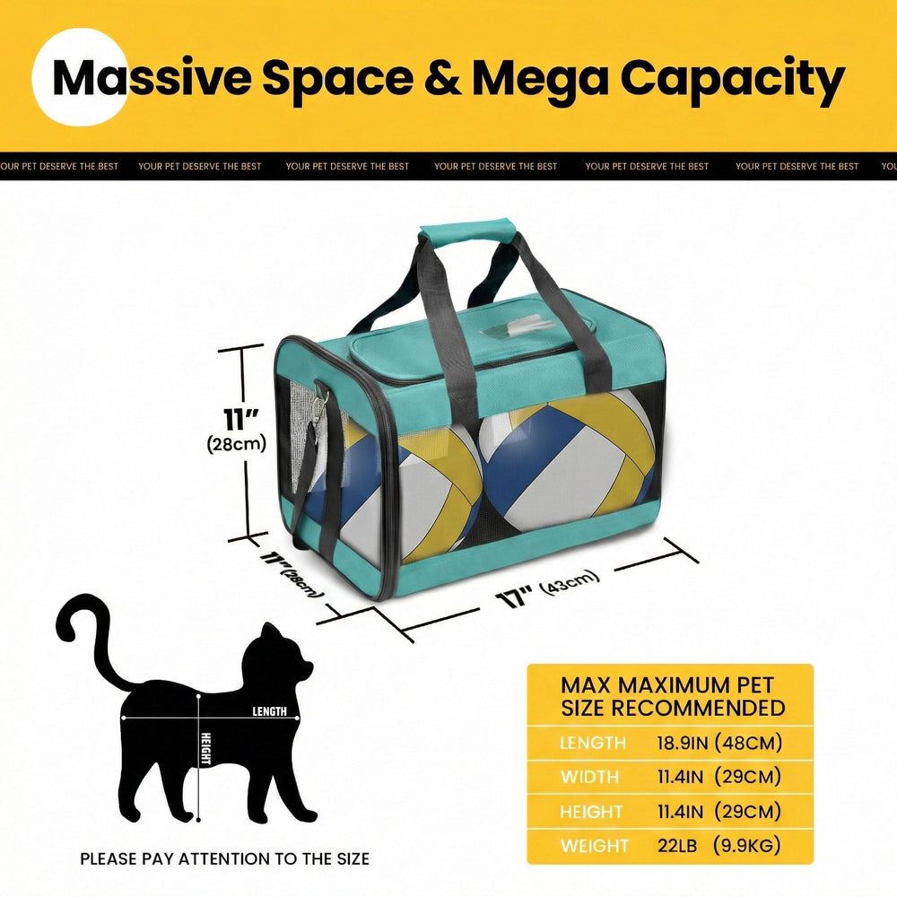 Conlun Airline-Approved Cat Carrier | Soft-Sided with Safety Leash, 15 lb - feature view 47