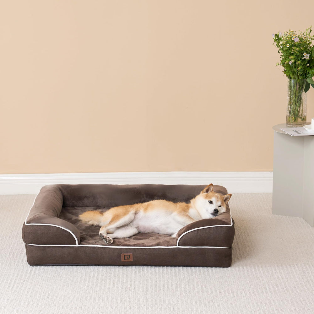 EHEYCIGA Memory Foam XL Orthopedic Dog Bed | Bolster Sides, Waterproof - feature view 37