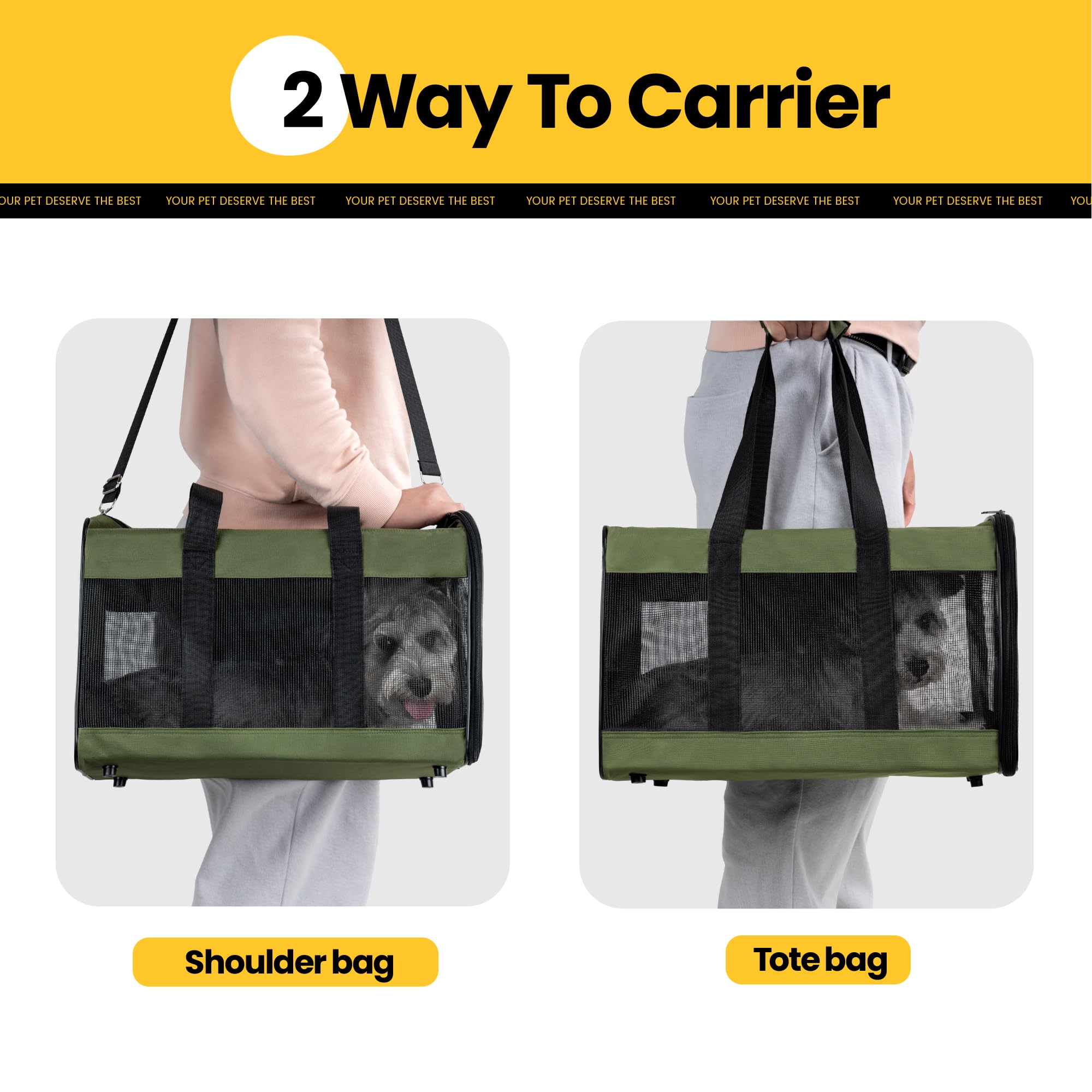 Conlun Airline-Approved Cat Carrier | Soft-Sided with Safety Leash, 15 lb - feature view 28