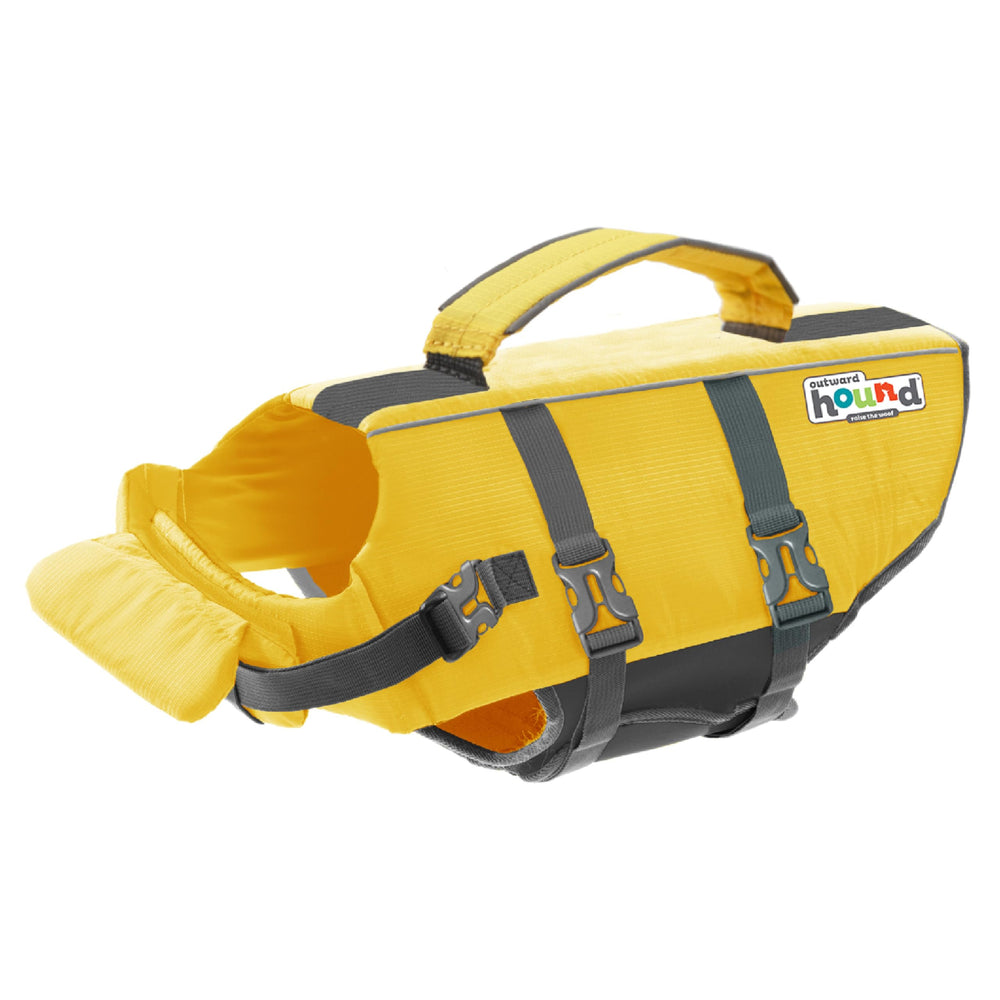 Outward Hound Granby Splash Orange Dog Life Jacket (Large) | Ripstop Vest - X-Small (Chest Girth: 11"-15") / Yellow