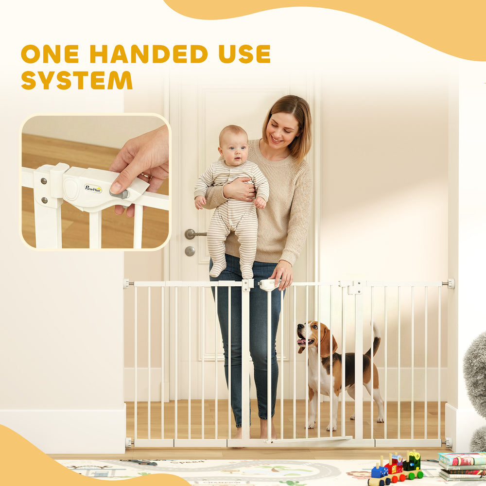 30 Inch Tall Pet Gate with Door Dog Gate and Barrier Indoor for Stairs - view 5