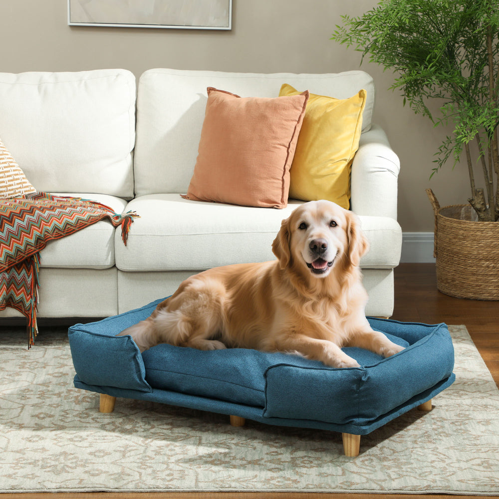 Washable Dog Sofa for Large Dogs, Elevated Pet Couch with Anti-slip Foot Pads - view 7