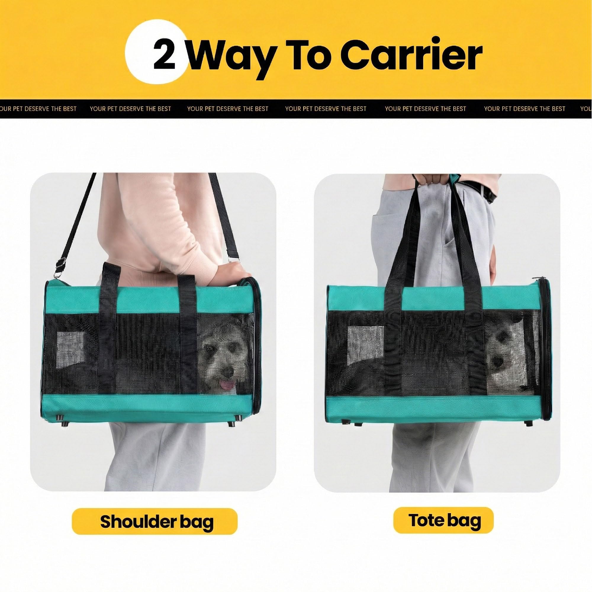 Conlun Airline-Approved Cat Carrier | Soft-Sided with Safety Leash, 15 lb - view 54