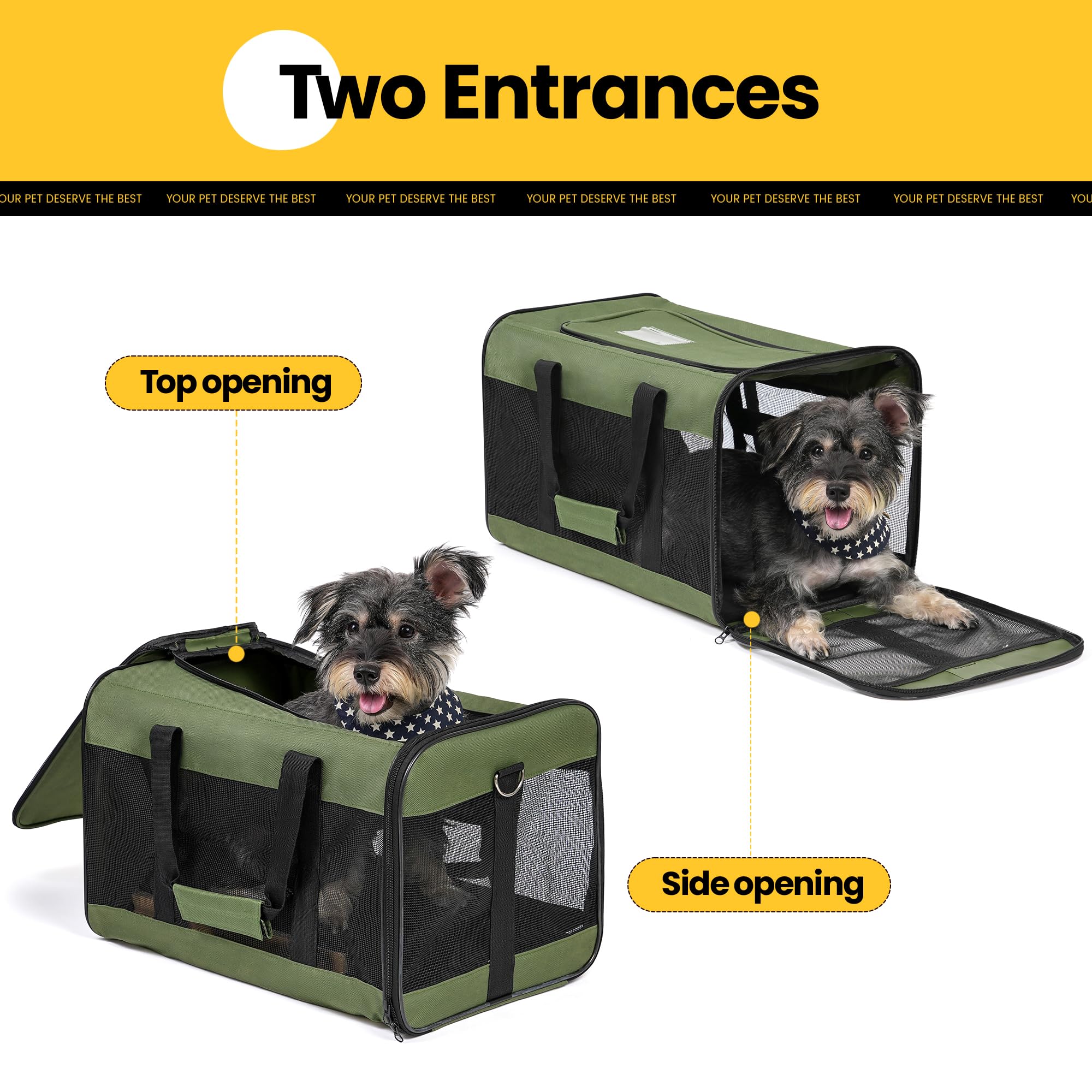 Conlun Airline-Approved Cat Carrier | Soft-Sided with Safety Leash, 15 lb - feature view 26