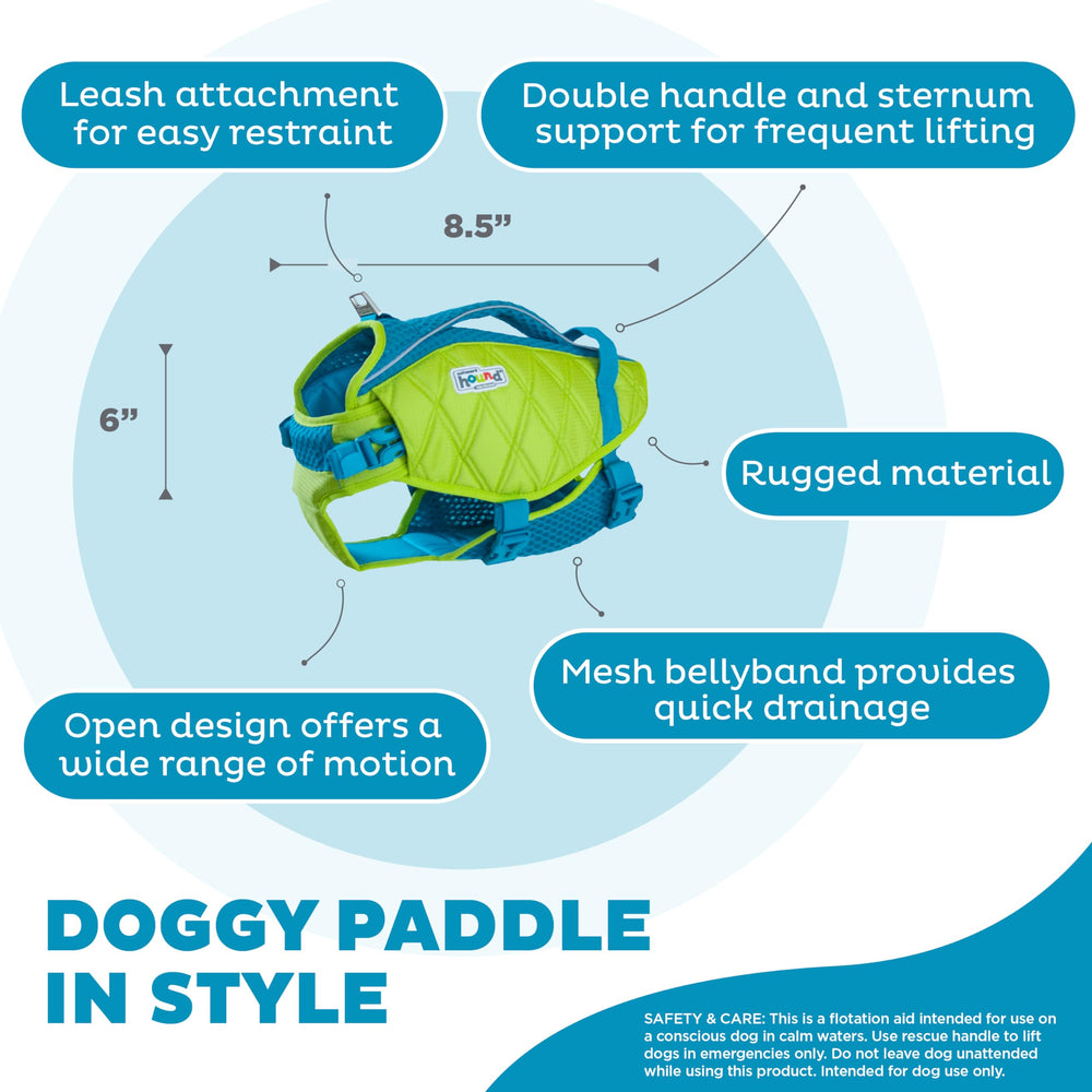 Outward Hound Granby Splash Orange Dog Life Jacket (Large) | Ripstop Vest - view 59