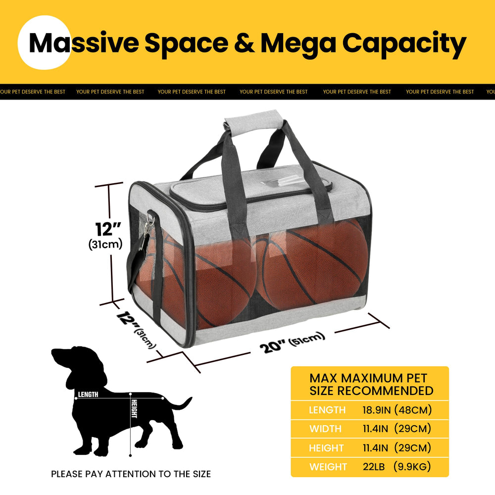 Conlun Airline-Approved Cat Carrier | Soft-Sided with Safety Leash, 15 lb - feature view 31