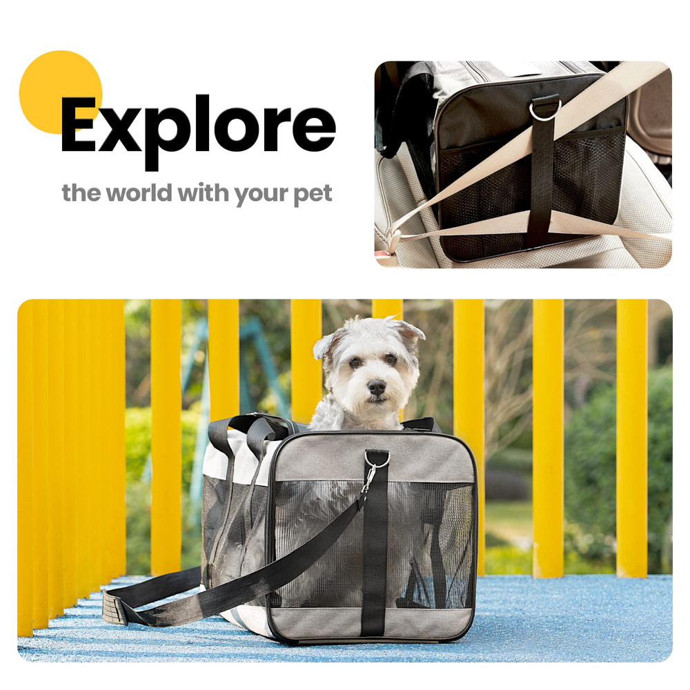Conlun Airline-Approved Cat Carrier | Soft-Sided with Safety Leash, 15 lb - feature view 23