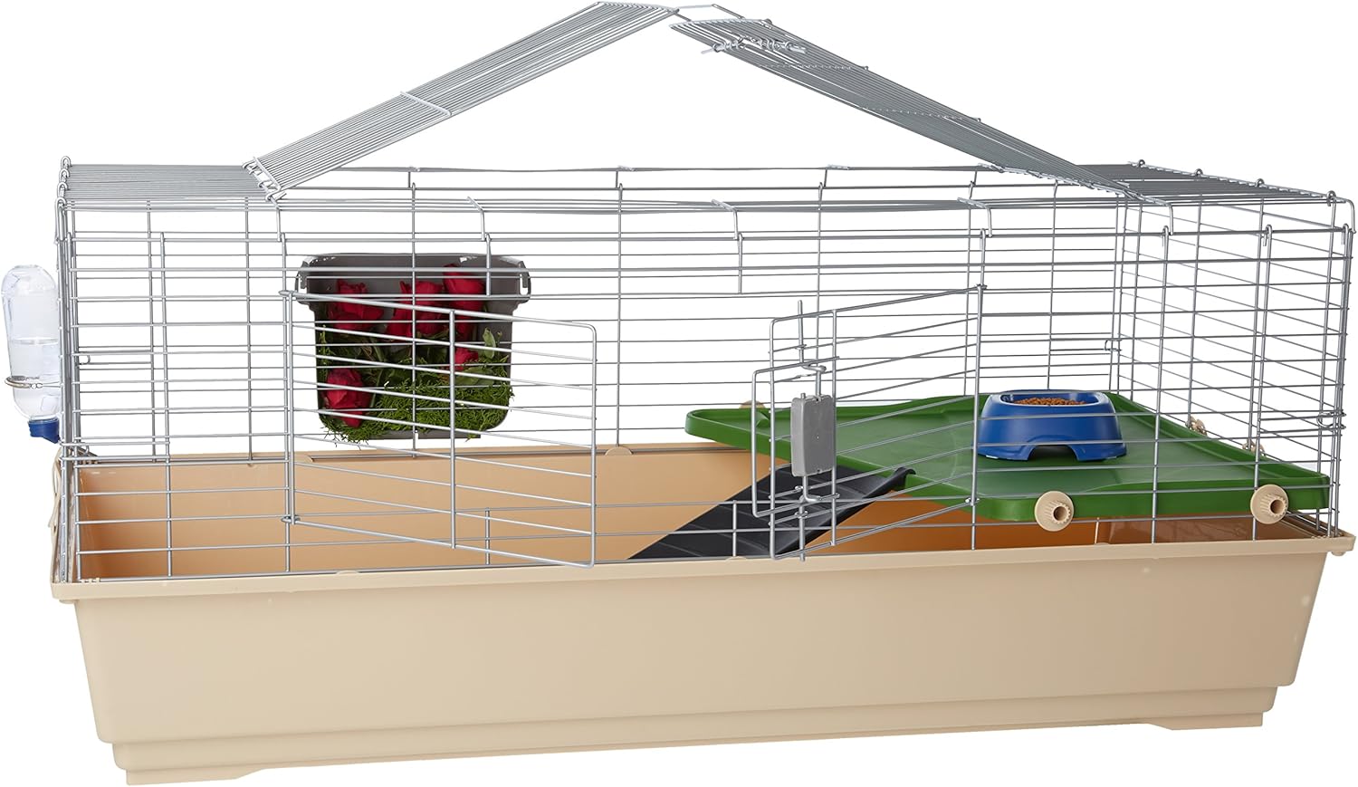 Amazon Basics Jumbo Top-Access Rabbit, Guinea Pig & Ferret Cage - 123L x 68W x 52H cm