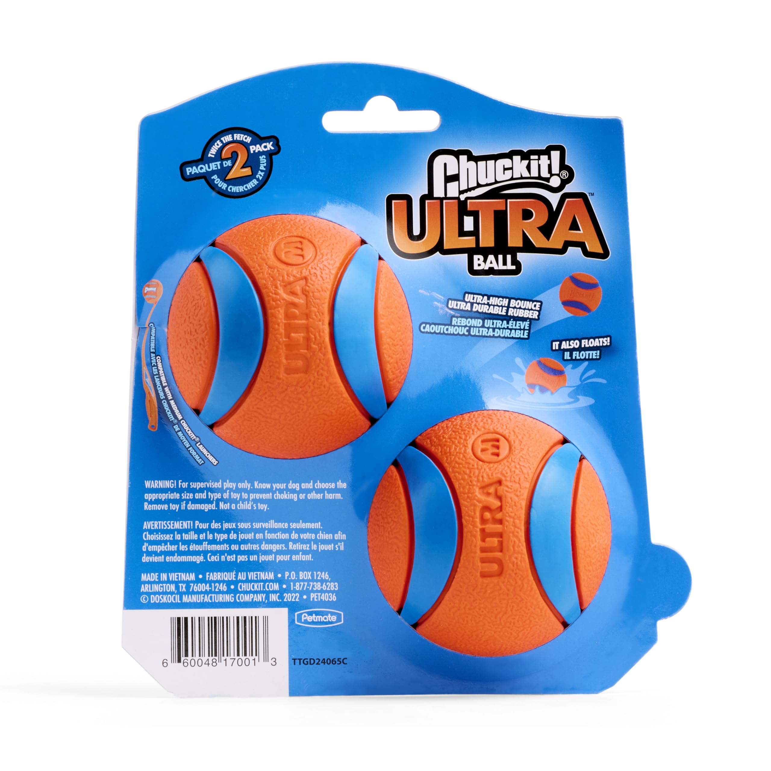 Chuckit! Ultra Ball Medium (2.5 in) 2-Pack | High-Bounce Rubber Fetch Toy - feature view 19
