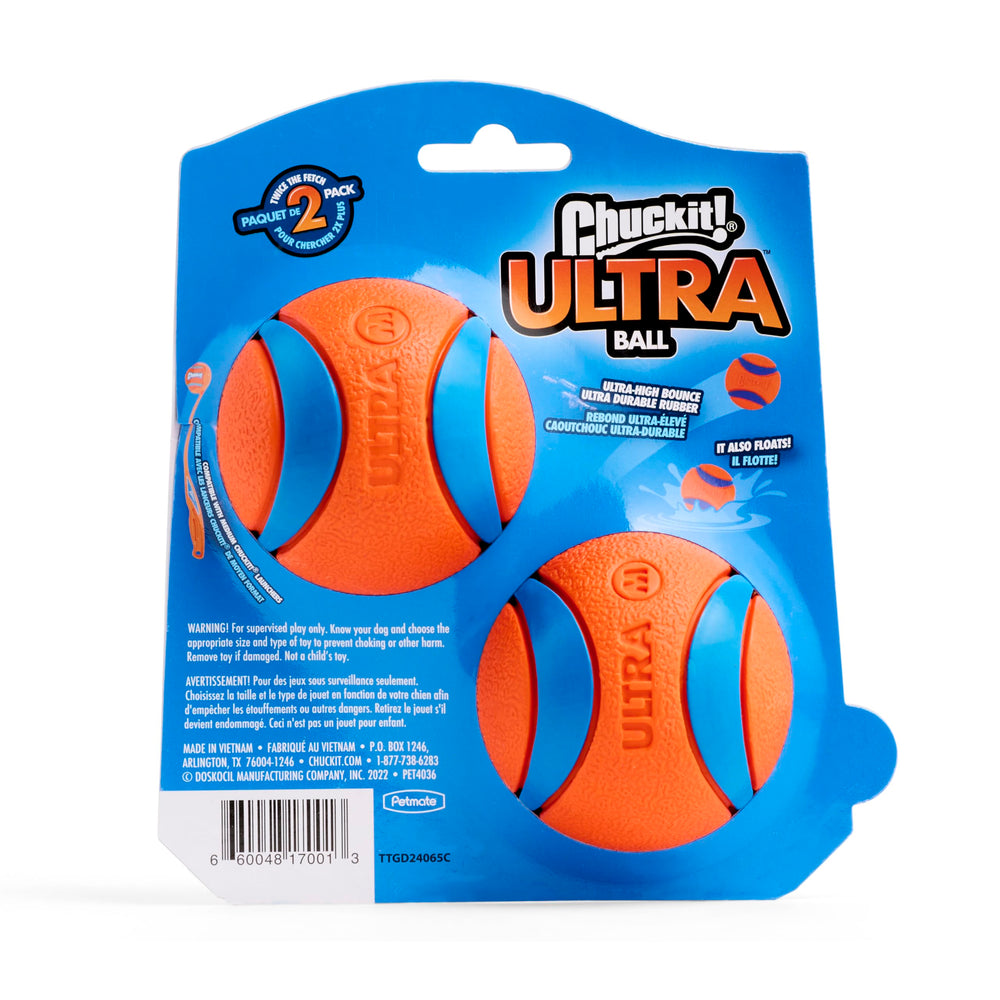 Chuckit! Ultra Ball Medium (2.5 in) 2-Pack | High-Bounce Rubber Fetch Toy - feature view 19