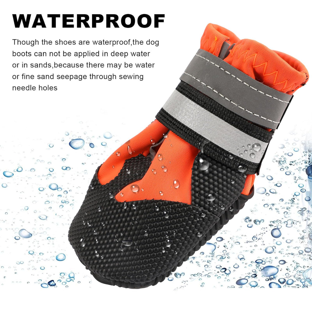 Waterproof Dog Boots 4-Pack | Reflective Paw Protectors, Non-Slip Sole - view 58