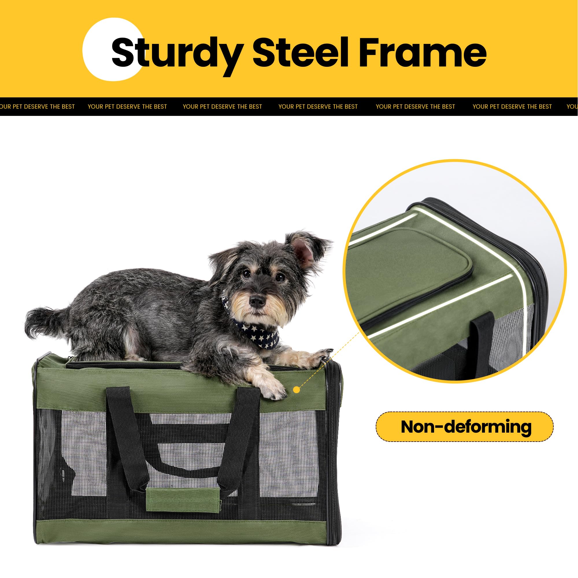 Conlun Airline-Approved Cat Carrier | Soft-Sided with Safety Leash, 15 lb - feature view 45
