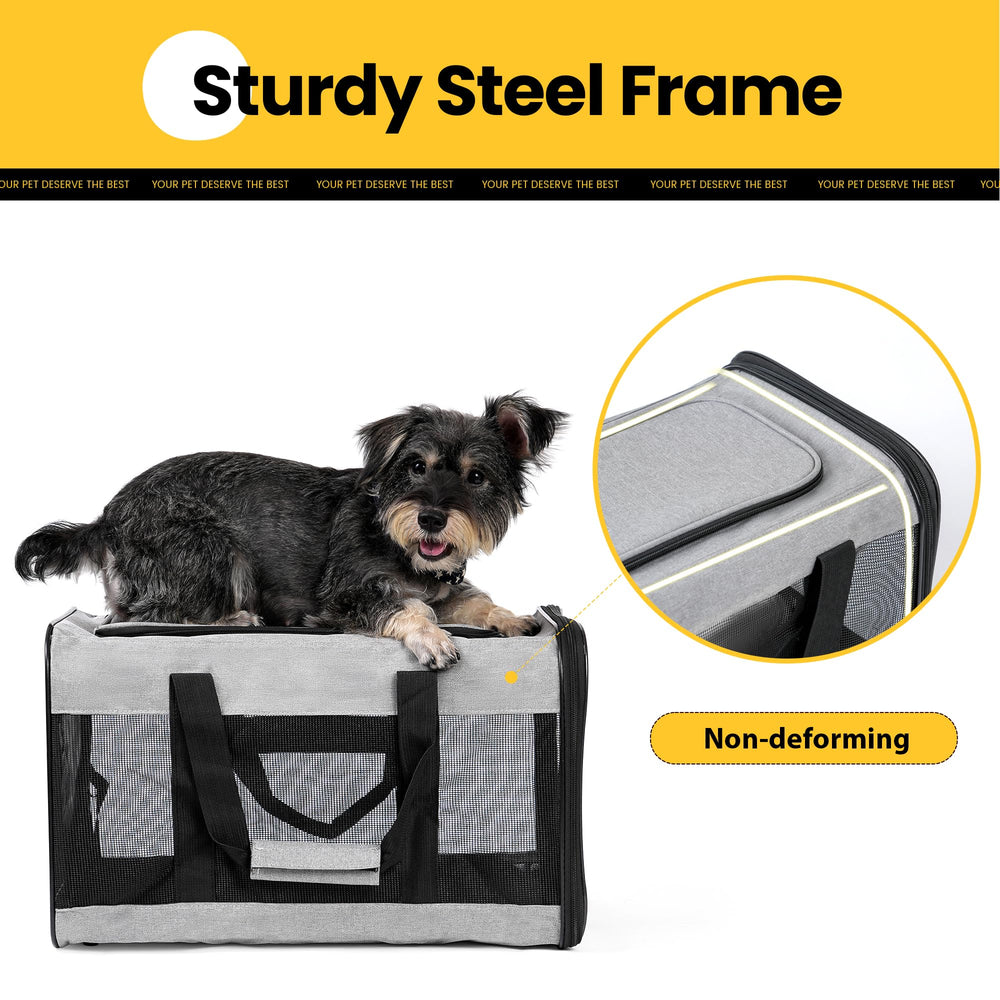 Conlun Airline-Approved Cat Carrier | Soft-Sided with Safety Leash, 15 lb - feature view 37