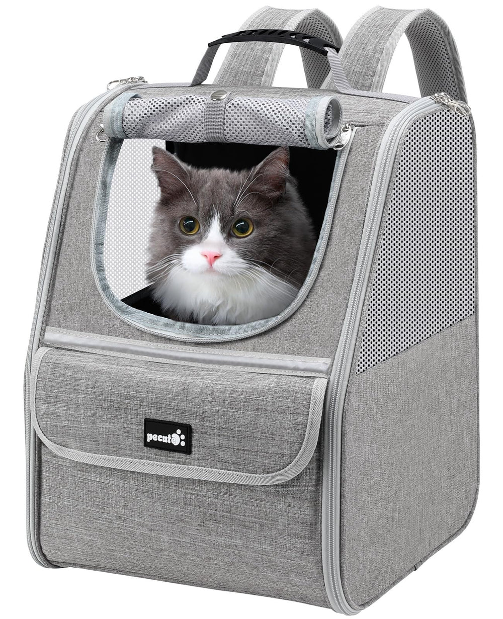 Pecute Cat Backpack Carrier | Ventilated Pet Backpack for Cats & Small Dogs
