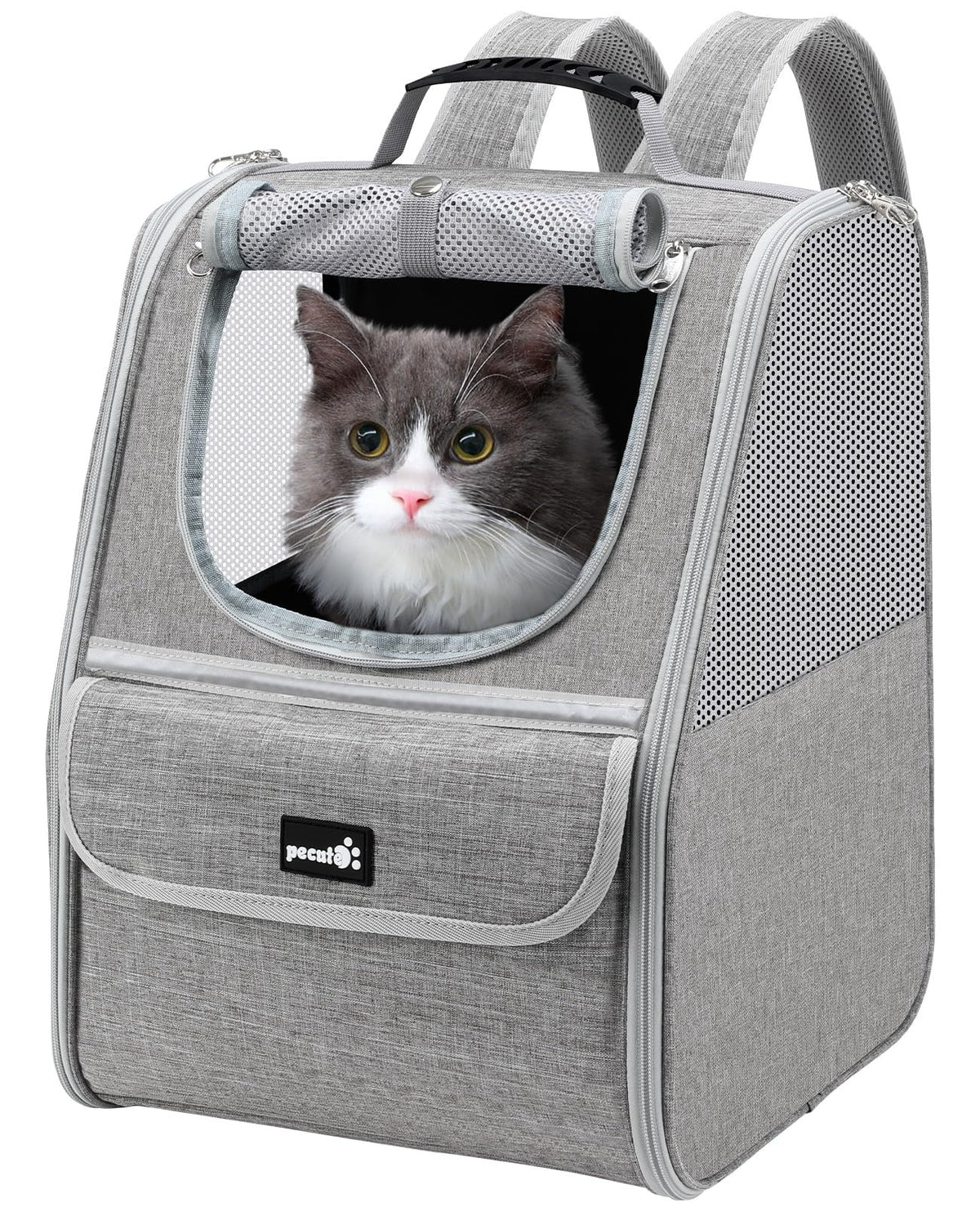 Pecute Cat Backpack Carrier | Ventilated Pet Backpack for Cats & Small Dogs