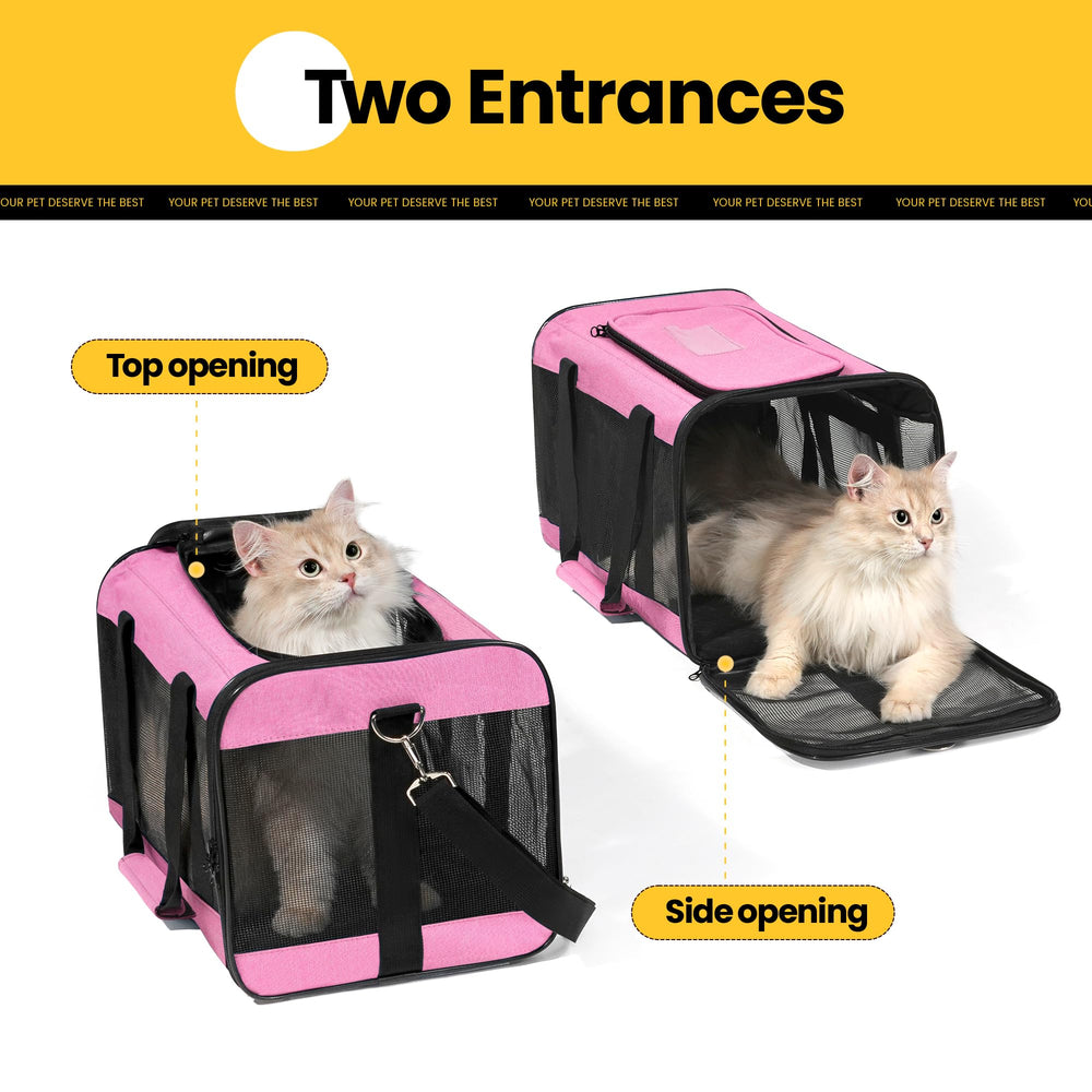 Conlun Airline-Approved Cat Carrier | Soft-Sided with Safety Leash, 15 lb - feature view 18