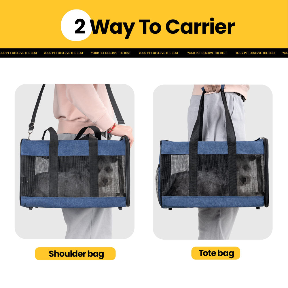 Conlun Airline-Approved Cat Carrier | Soft-Sided with Safety Leash, 15 lb - view 59