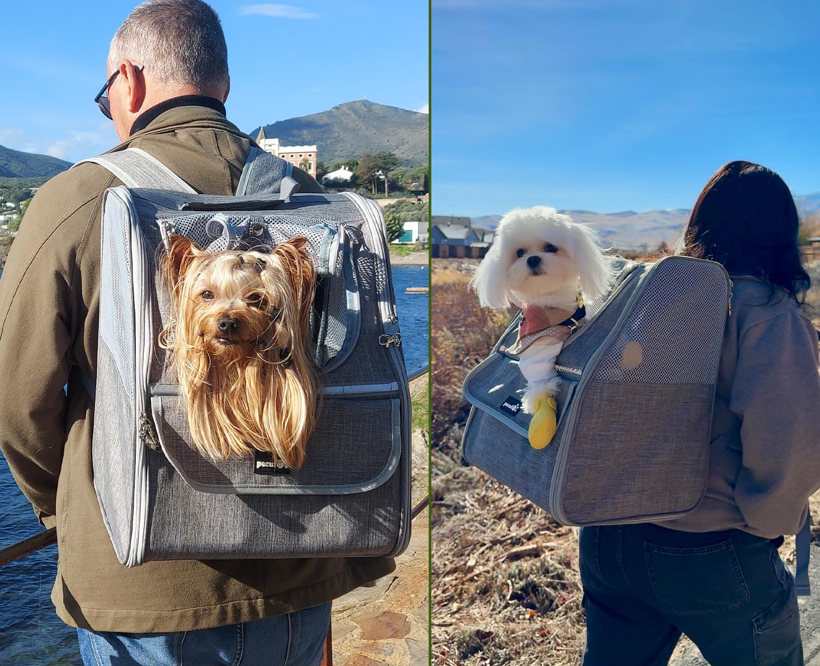 Pecute Cat Backpack Carrier | Ventilated Pet Backpack for Cats & Small Dogs - detail view