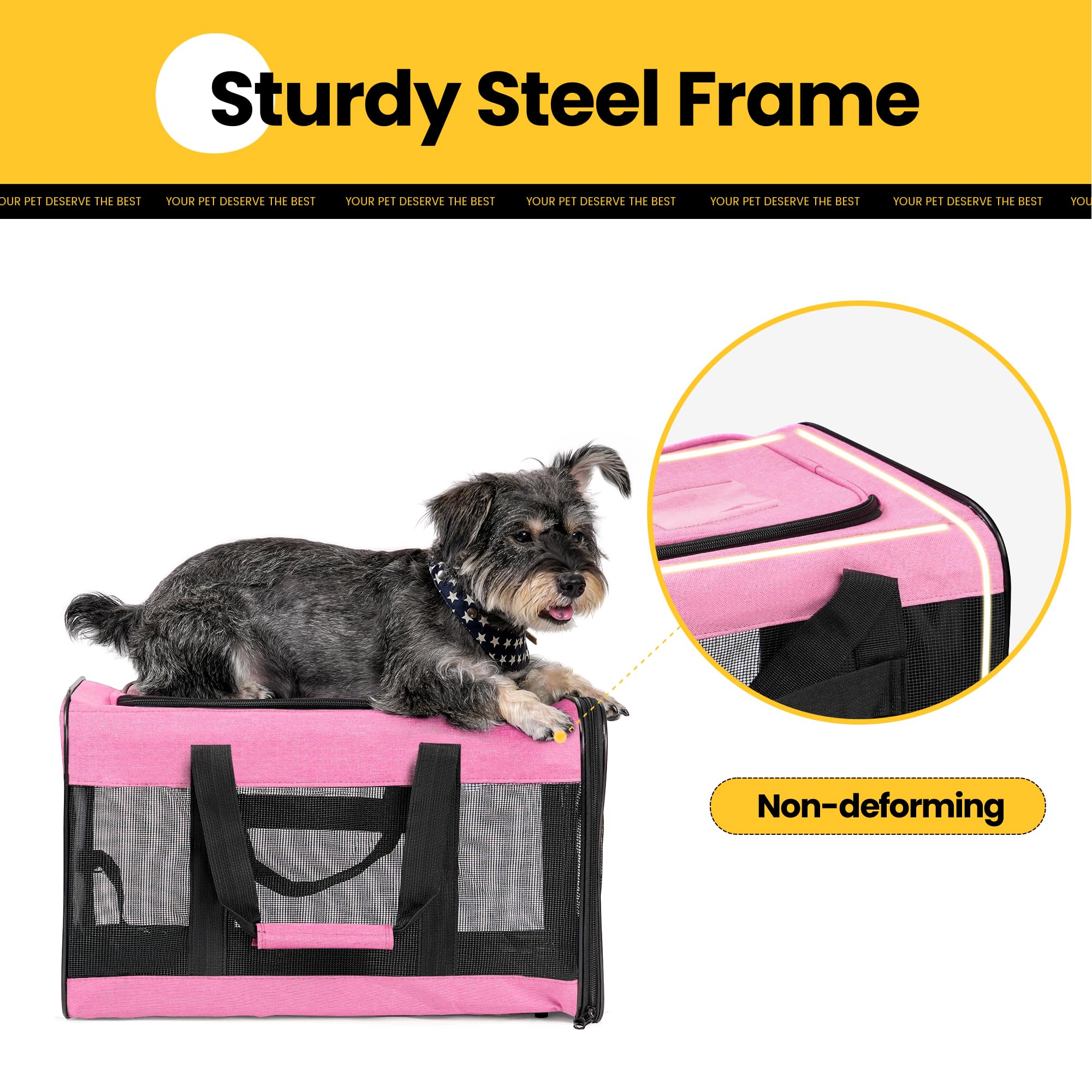 Conlun Airline-Approved Cat Carrier | Soft-Sided with Safety Leash, 15 lb - feature view 22