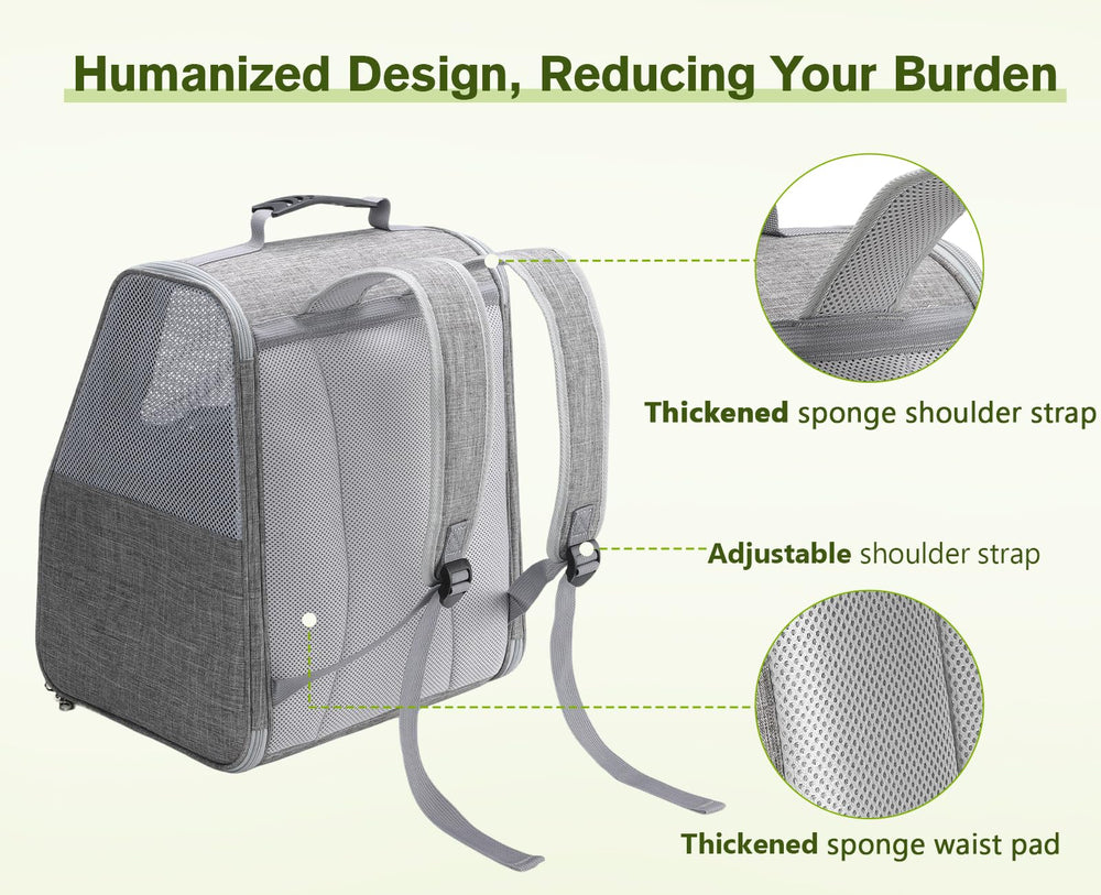 Pecute Cat Backpack Carrier | Ventilated Pet Backpack for Cats & Small Dogs - feature view 10