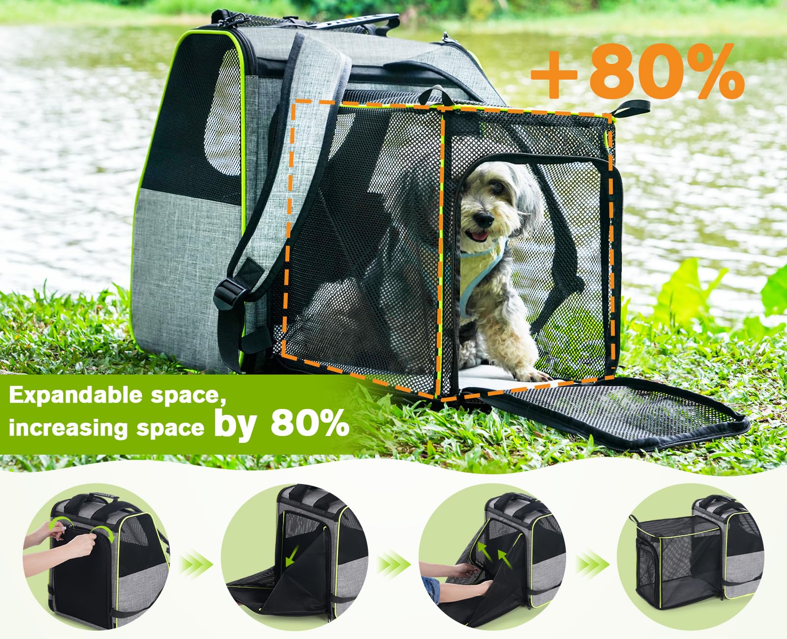 Pecute Cat Backpack Carrier | Ventilated Pet Backpack for Cats & Small Dogs - feature view 29