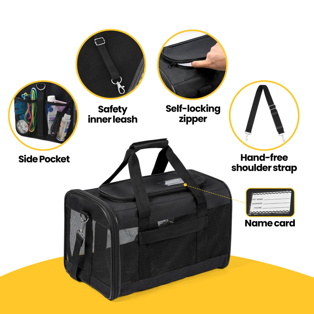 Conlun Airline-Approved Cat Carrier | Soft-Sided with Safety Leash, 15 lb - view 83