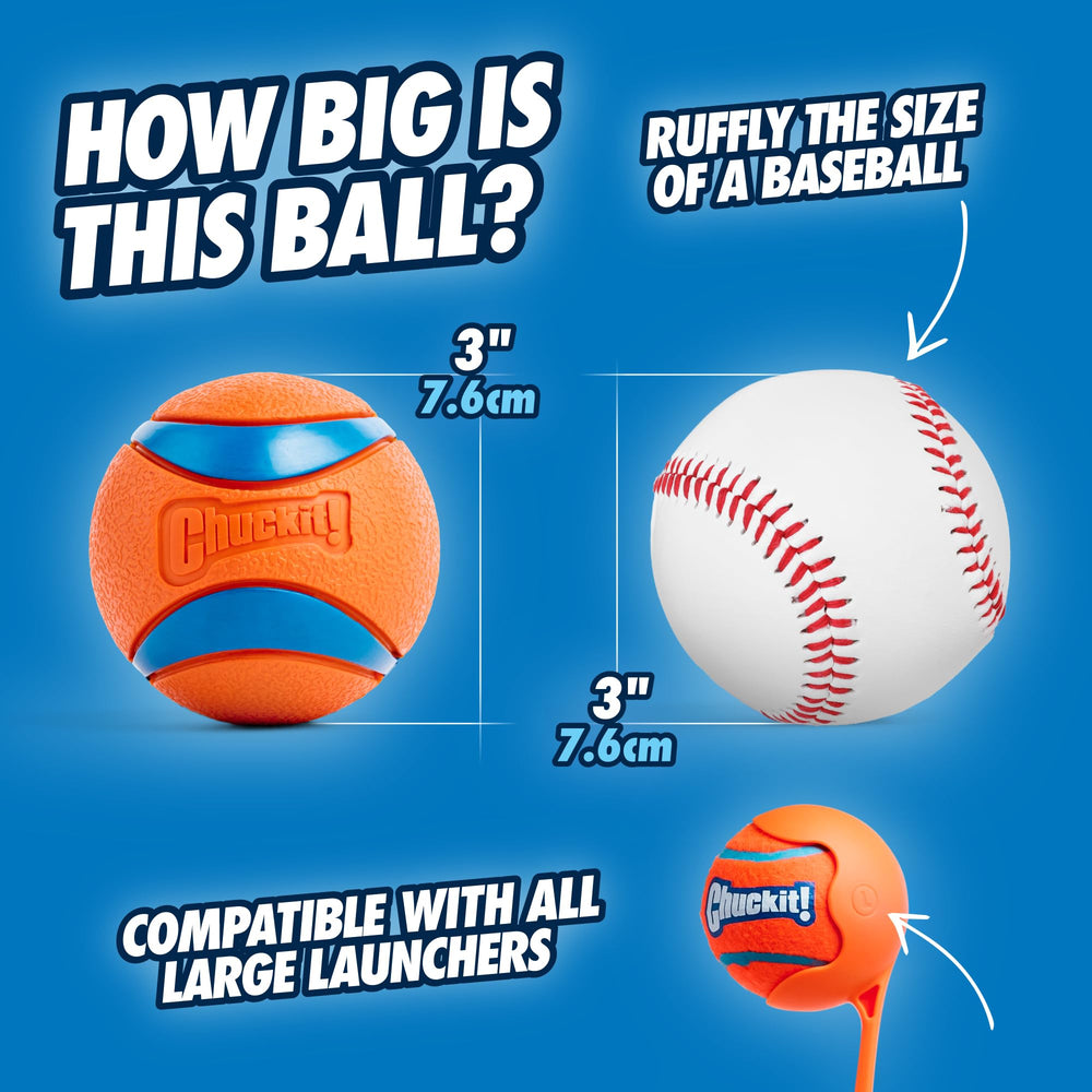 Chuckit! Ultra Ball Medium (2.5 in) 2-Pack | High-Bounce Rubber Fetch Toy - feature view 33