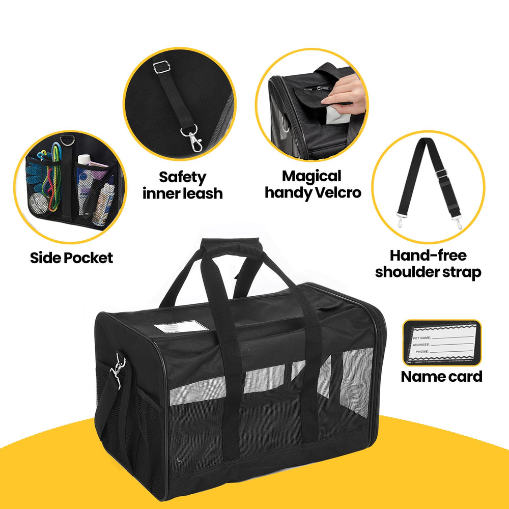 Conlun Airline-Approved Cat Carrier | Soft-Sided with Safety Leash, 15 lb - view 74
