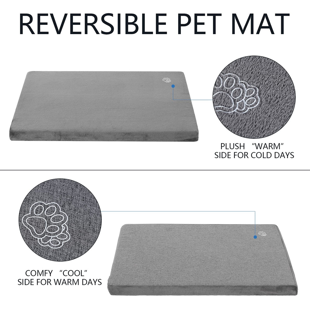 EMPSIGN Reversible Cool & Warm Dog Crate Pad | Waterproof, Washable Cover - feature view 14