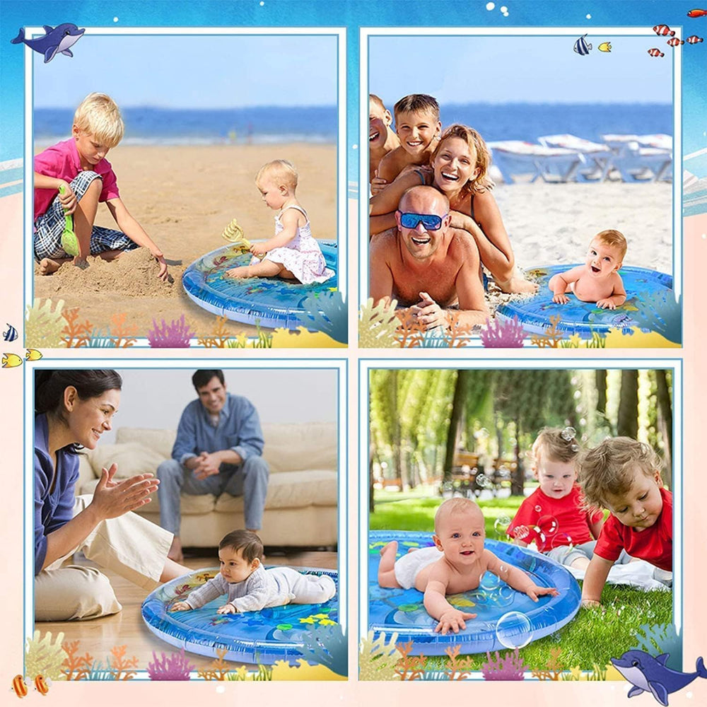 Interactive Water Play Mat for Cats & Dogs | Ocean-Theme Sensory Cooling Mat - feature view 9