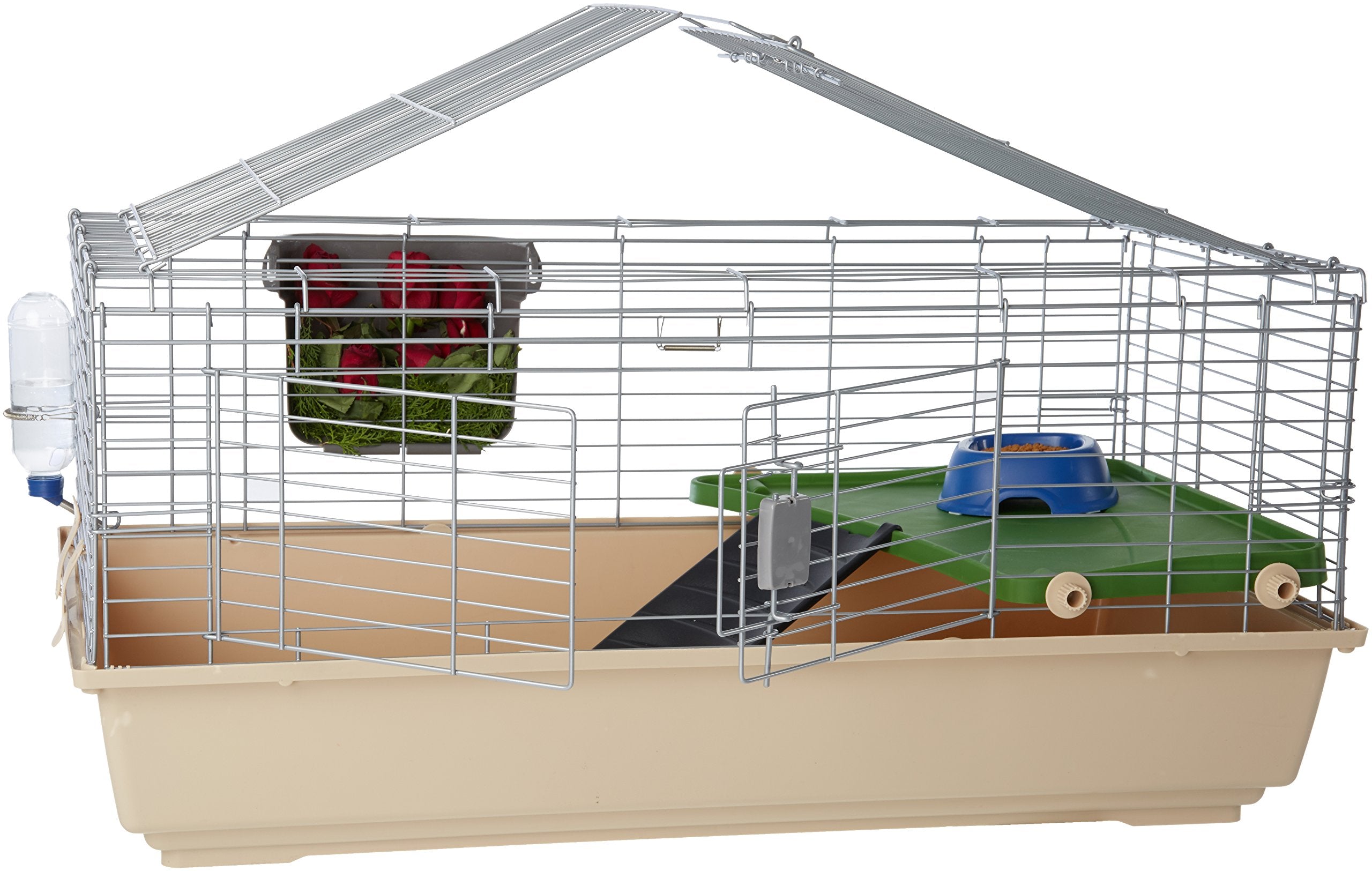 Amazon Basics Jumbo Top-Access Rabbit, Guinea Pig & Ferret Cage - 107L x 50W x 61H cm
